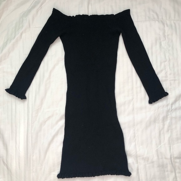 American Eagle Black Off The Shoulder Dress - Picture 1 of 6